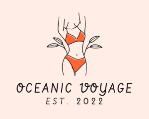 Woman Summer Swimsuit logo design