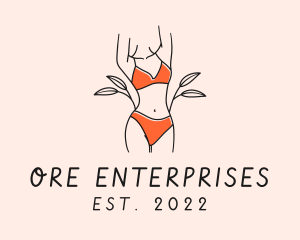 Woman Summer Swimsuit logo design