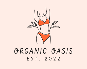 Woman Summer Swimsuit logo design