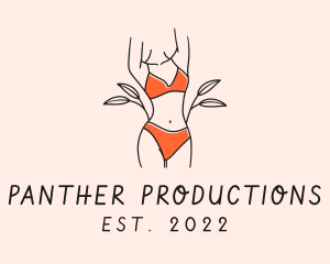 Woman Summer Swimsuit logo design