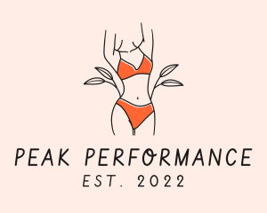 Woman Summer Swimsuit logo design