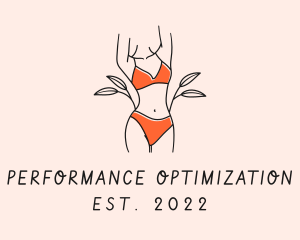 Woman Summer Swimsuit logo design