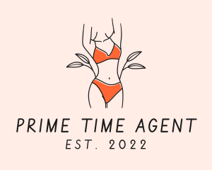 Woman Summer Swimsuit logo design