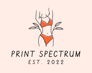 Woman Summer Swimsuit logo design