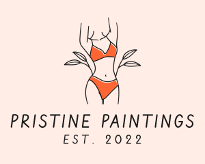 Woman Summer Swimsuit logo design