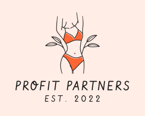 Woman Summer Swimsuit logo design