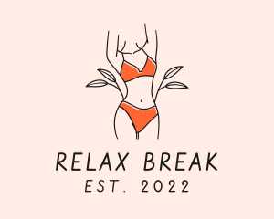 Woman Summer Swimsuit logo design