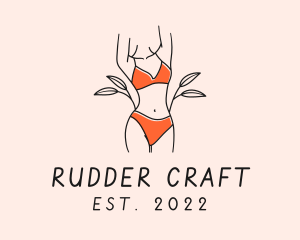 Woman Summer Swimsuit logo design