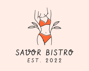 Woman Summer Swimsuit logo design