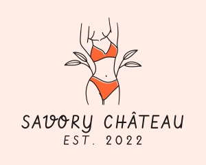 Woman Summer Swimsuit logo design