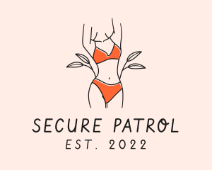 Woman Summer Swimsuit logo design