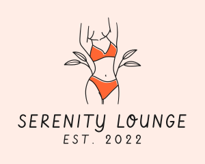 Woman Summer Swimsuit logo design