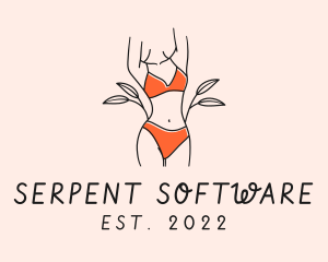 Woman Summer Swimsuit logo design