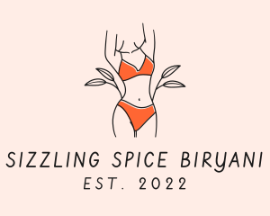 Woman Summer Swimsuit logo design