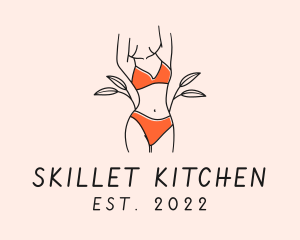 Woman Summer Swimsuit logo design