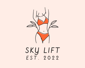 Woman Summer Swimsuit logo design