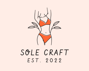 Woman Summer Swimsuit logo design