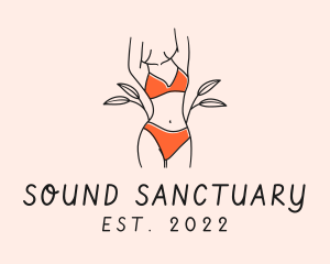 Woman Summer Swimsuit logo design