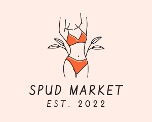 Woman Summer Swimsuit logo design