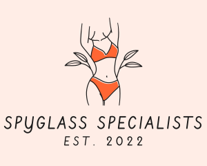 Woman Summer Swimsuit logo design