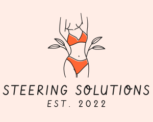 Woman Summer Swimsuit logo design