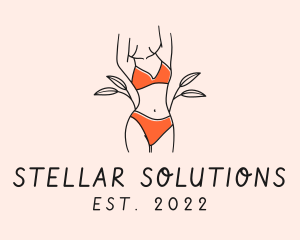 Woman Summer Swimsuit logo design