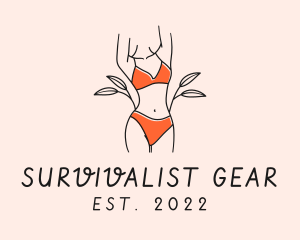 Woman Summer Swimsuit logo design