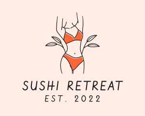 Woman Summer Swimsuit logo design