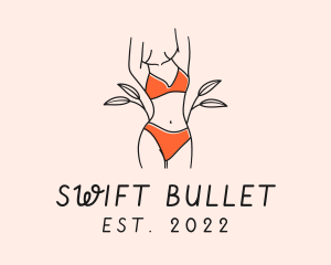 Woman Summer Swimsuit logo design