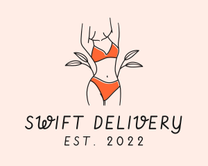 Woman Summer Swimsuit logo design