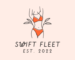 Woman Summer Swimsuit logo design