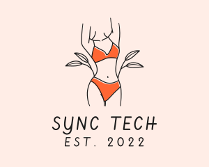 Woman Summer Swimsuit logo design