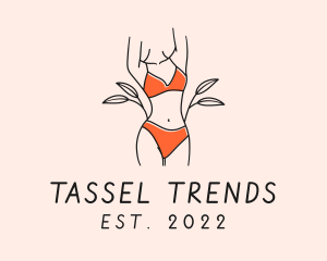 Woman Summer Swimsuit logo design