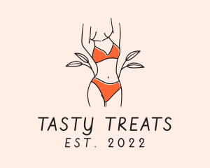 Woman Summer Swimsuit logo design