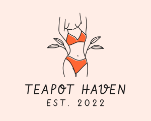 Woman Summer Swimsuit logo design