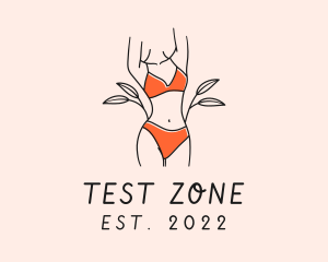 Woman Summer Swimsuit logo design