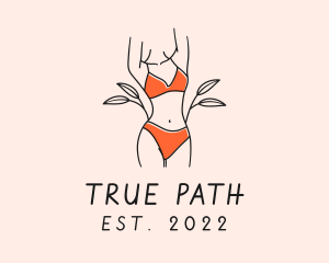 Woman Summer Swimsuit logo design