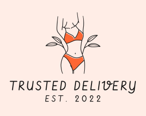 Woman Summer Swimsuit logo design