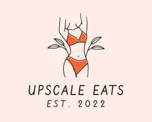 Woman Summer Swimsuit logo design