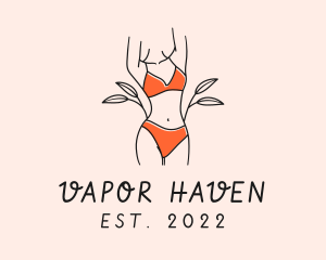 Woman Summer Swimsuit logo design