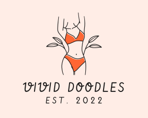 Woman Summer Swimsuit logo design