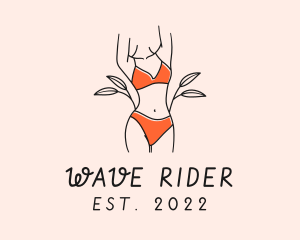 Woman Summer Swimsuit logo design