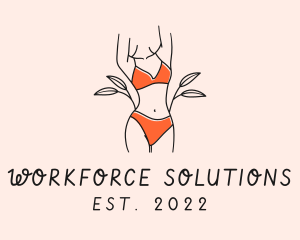 Woman Summer Swimsuit logo design