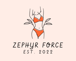 Woman Summer Swimsuit logo design