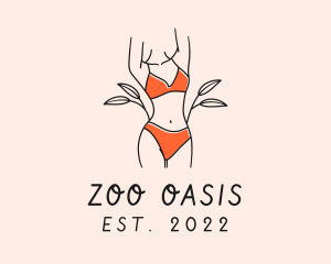 Woman Summer Swimsuit logo design