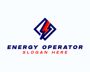 Energy Thunder Lightning logo design