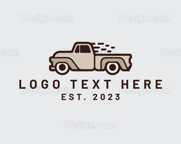 Fast Pickup Truck Logo