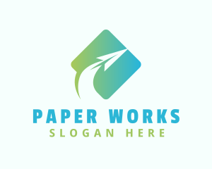 Paper Airplane Freight logo design