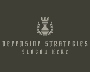 Rook Chess Piece logo design