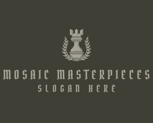 Rook Chess Piece logo design